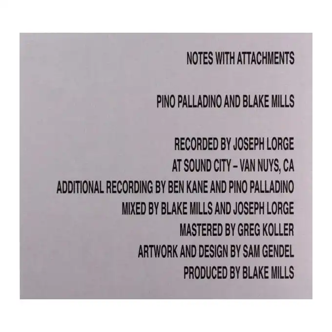 Pino / Mills Blake Palladino: Notes With Attachements 1CD